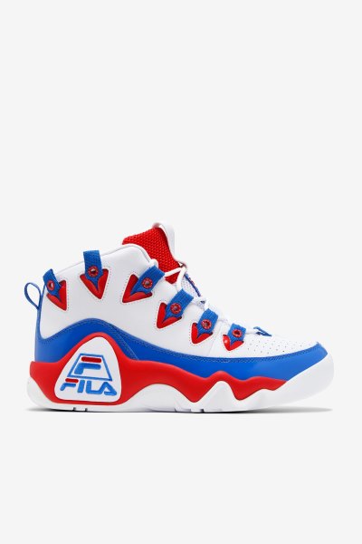 Scarpe da Ginnastica Uomo Fila Grant Hill 1 Bianche Rosse Blu | Italia-187619