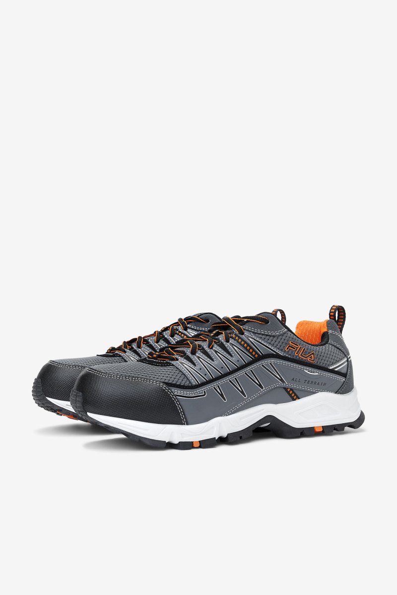 Scarpe Lavoro Uomo Fila Memory All Terrain Peak Composite Punta Shoe Grigie Nere Arancioni | Italia-193159