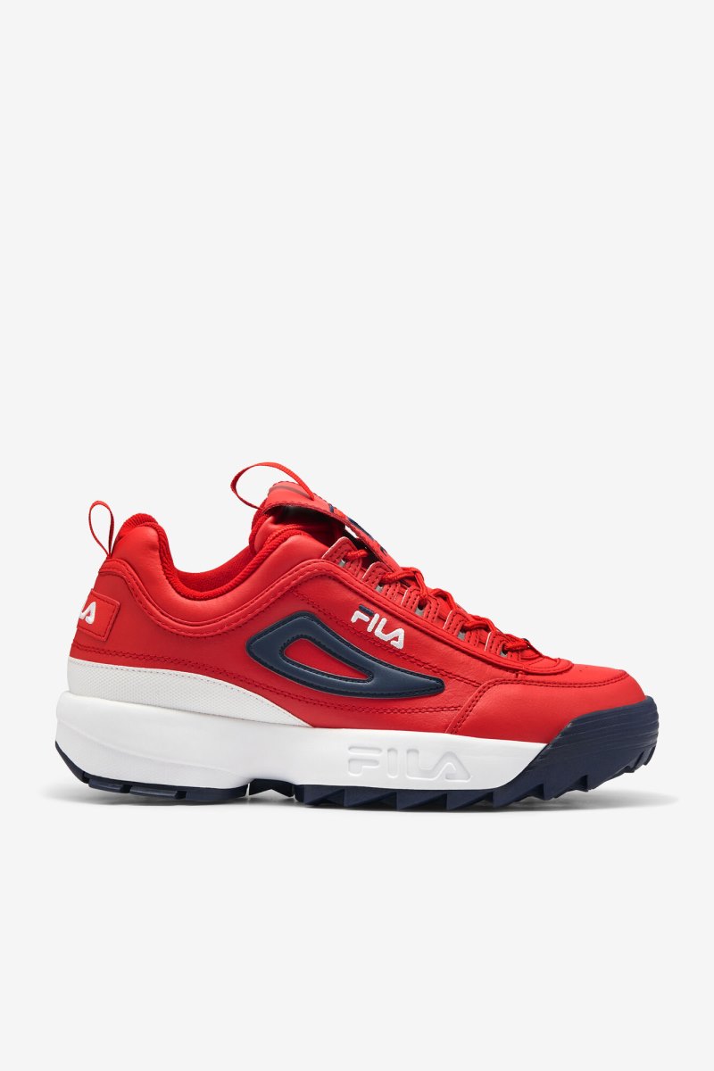 Scarpe da Ginnastica Uomo Fila Disruptor 2 Premium Rosse Bianche Blu Marino | Italia-101752