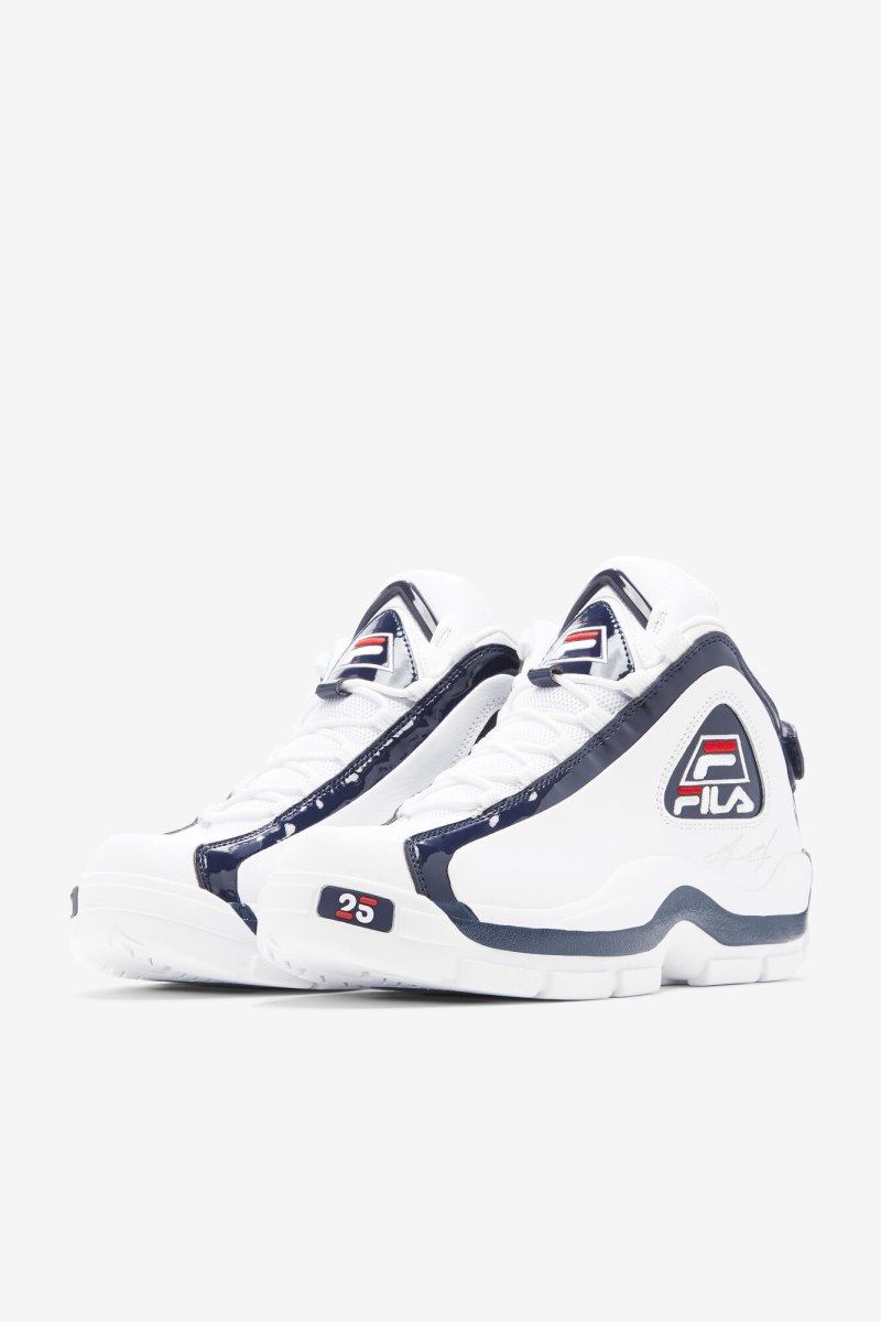 Scarpe da Ginnastica Uomo Fila Grant Hill 2 25th Anniversary Edition Bianche Blu Marino Rosse | Italia-149524