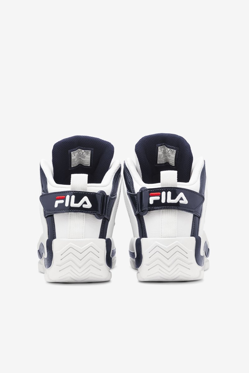 Scarpe da Ginnastica Uomo Fila Grant Hill 2 Bianche Blu Marino Rosse | Italia-159918