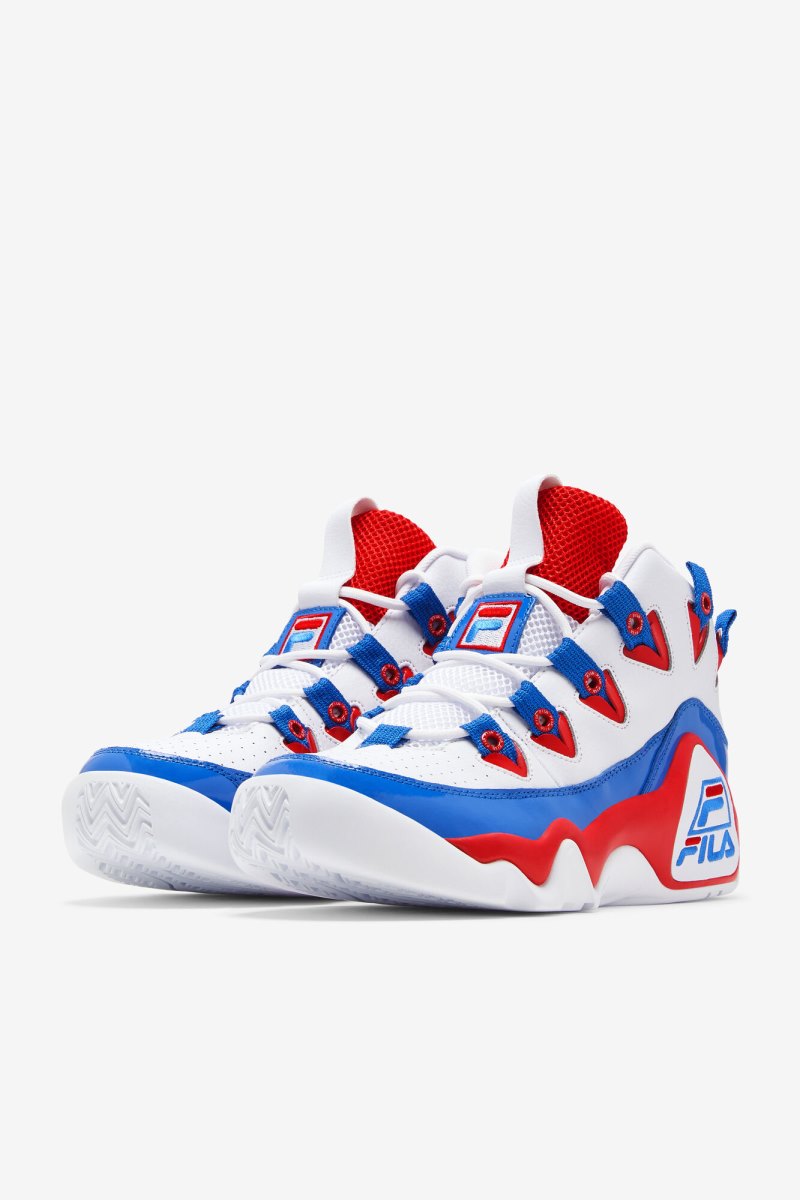 Scarpe da Ginnastica Uomo Fila Grant Hill 1 Bianche Rosse Blu | Italia-187619