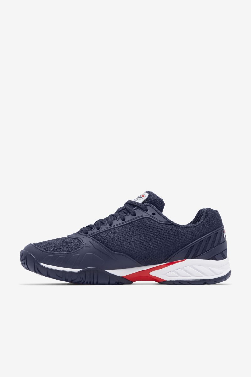 Scarpe da Ginnastica Uomo Fila Volley Zone Blu Marino Rosse Bianche | Italia-160838