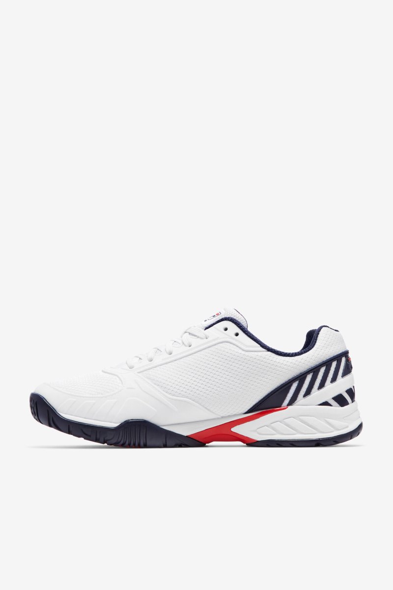 Scarpe da Ginnastica Uomo Fila Volley Zone Bianche Blu Marino Rosse | Italia-195142