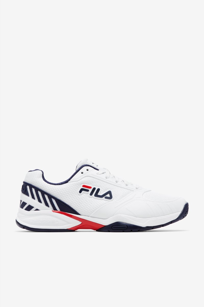 Scarpe da Ginnastica Uomo Fila Volley Zone Bianche Blu Marino Rosse | Italia-195142