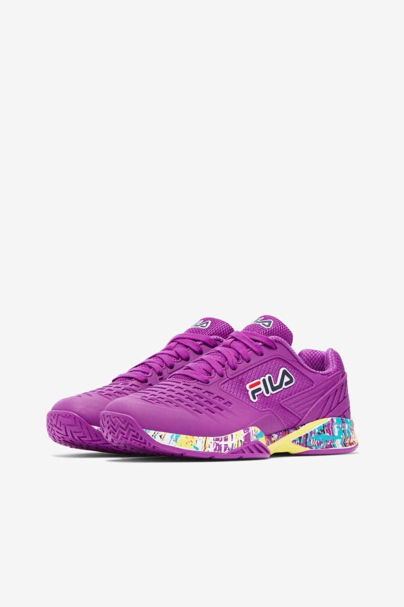 Scarpe da Tennis Donna Fila Axilus 2 Energized Viola Fiori Bianche | Italia-119561