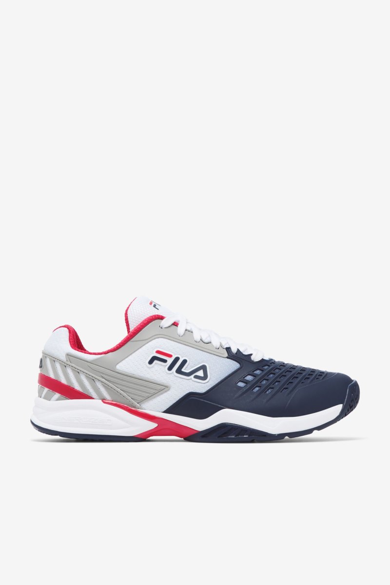 Scarpe da Tennis Uomo Fila Axilus 2 Energized Bianche Blu Marino Rosse | Italia-172010