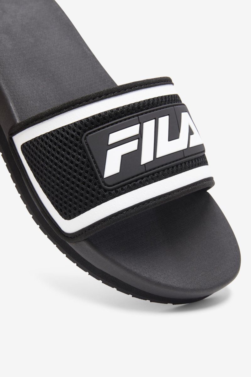 Saldi Uomo Fila Lunar Ciabatte Nere Bianche Nere | Italia-160686